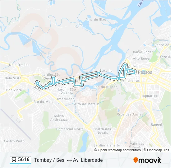 5616 Bus Line Map