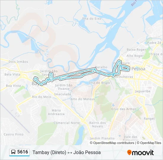5616 Bus Line Map