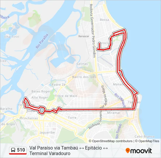 510 Bus Line Map
