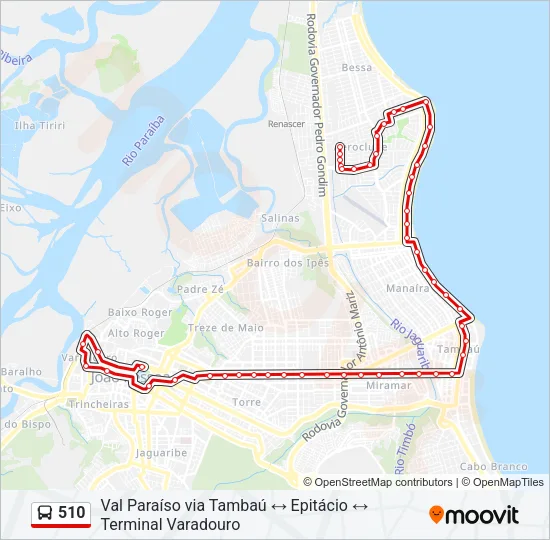 510 Bus Line Map