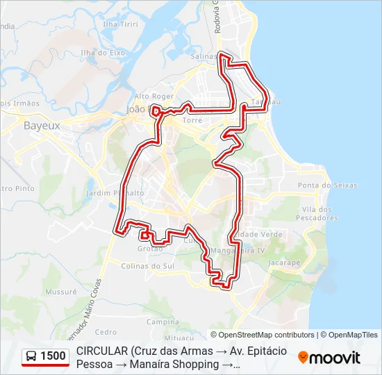 1500 Bus Line Map