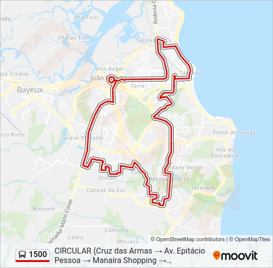 1500 Bus Line Map