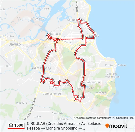 1500 Bus Line Map