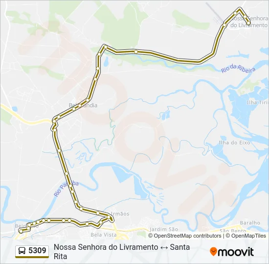 5309 Bus Line Map