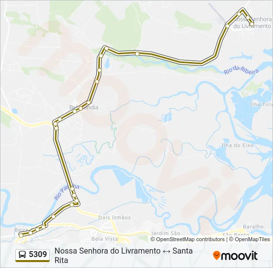5309 Bus Line Map