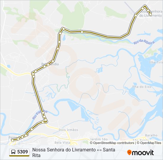 5309 bus Line Map