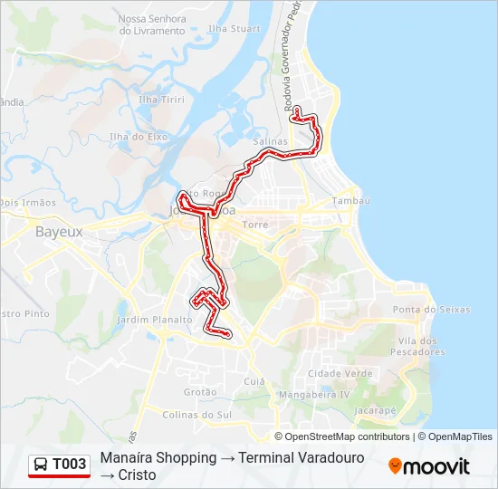 T003 Bus Line Map