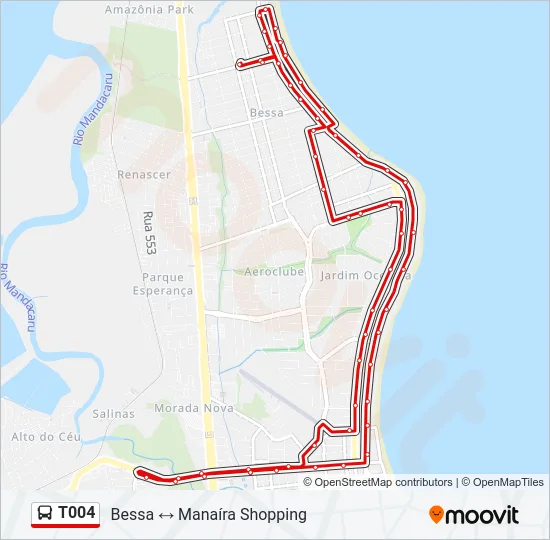 T004 Bus Line Map
