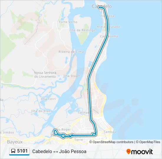 5101 Bus Line Map