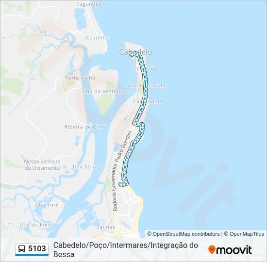 5103 Bus Line Map