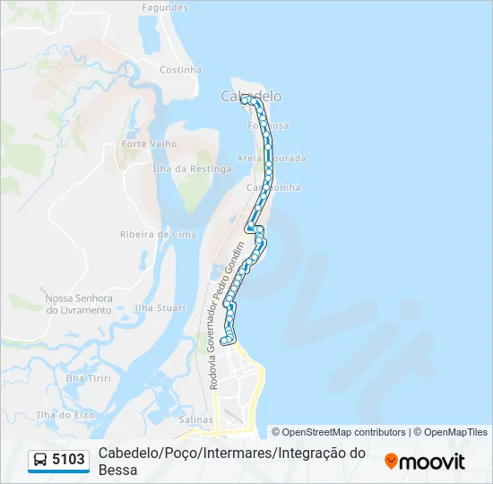 5103 Bus Line Map