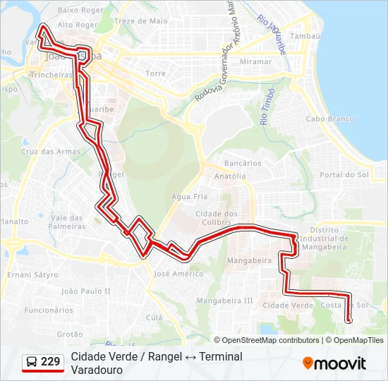229 Bus Line Map
