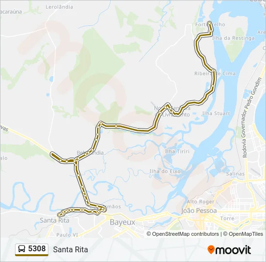 5308 Bus Line Map