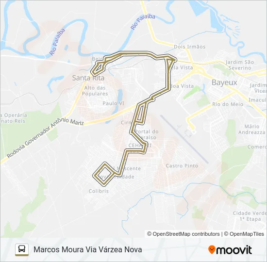 MARCOS MOURA Bus Line Map