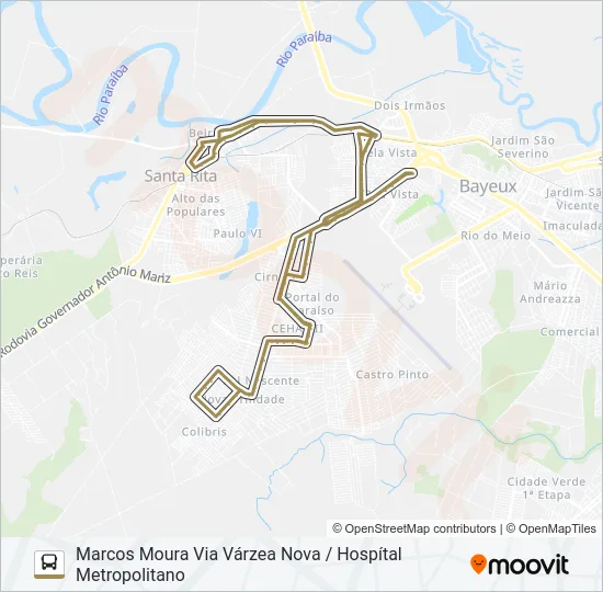 MARCOS MOURA Bus Line Map