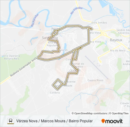 MARCOS MOURA Bus Line Map