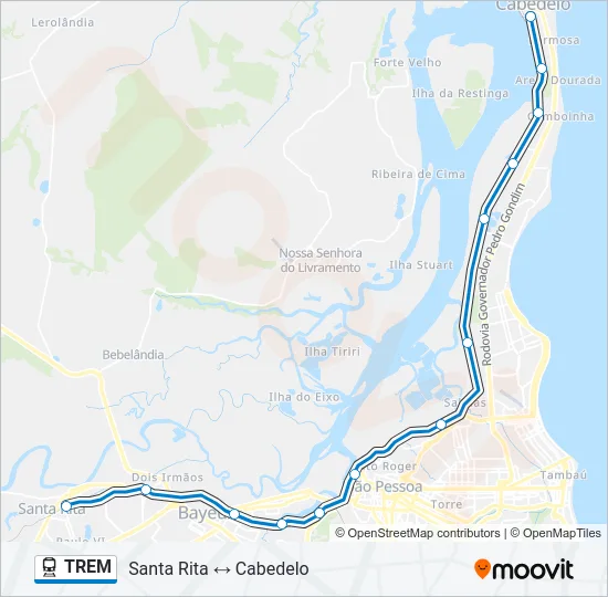 TREM Train Line Map