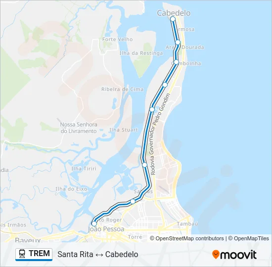 TREM Train Line Map