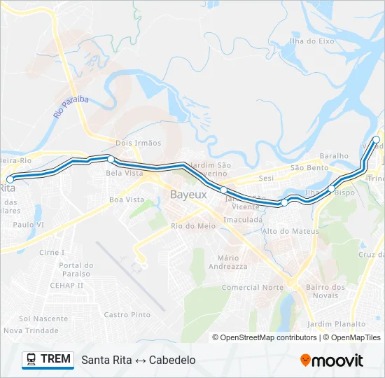 TREM Train Line Map