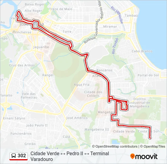302 Bus Line Map