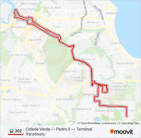 302 Bus Line Map