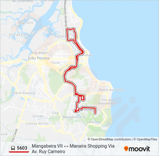 5603 Bus Line Map