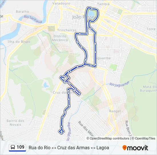 109 Bus Line Map