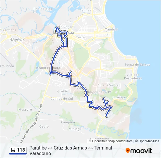 118 Bus Line Map