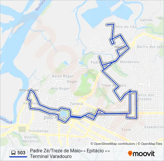 503 Bus Line Map
