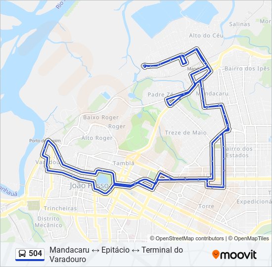 Mapa de 504 de autobús