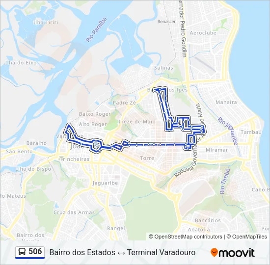 506 Bus Line Map