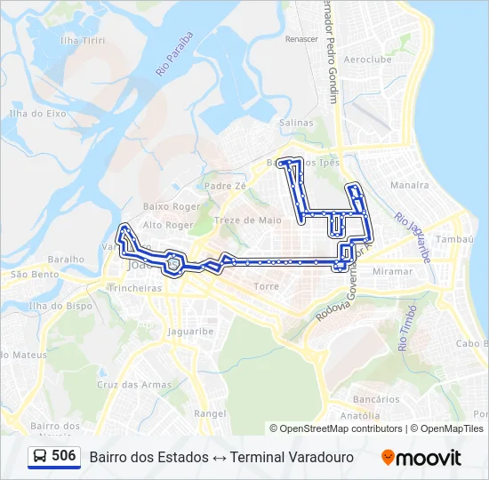 506 Bus Line Map