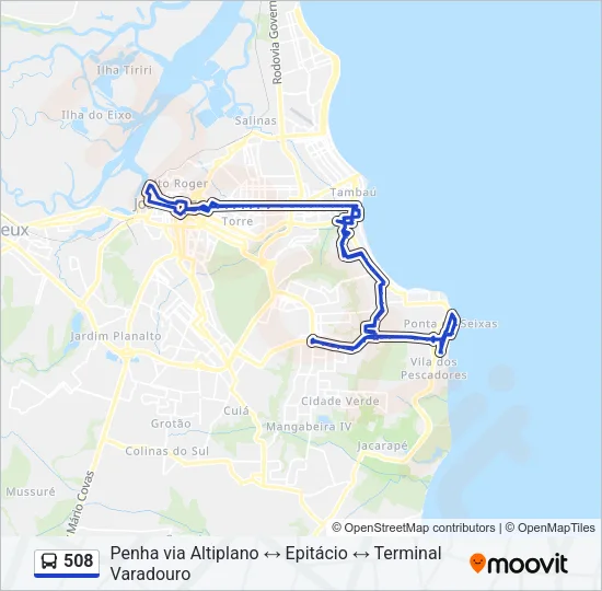 508 Bus Line Map