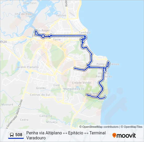 508 Bus Line Map