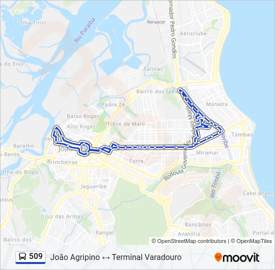 509 Bus Line Map