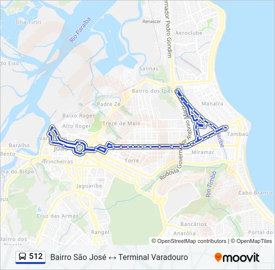 512 Bus Line Map