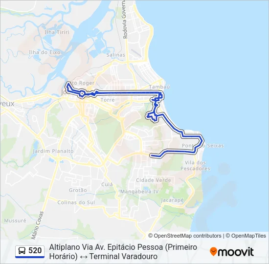 520 Bus Line Map