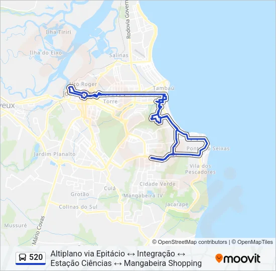 520 Bus Line Map