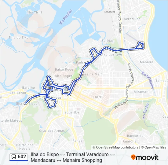 602 Bus Line Map