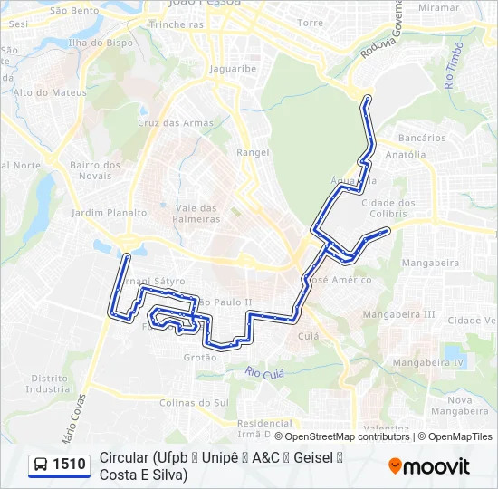 1510 Bus Line Map