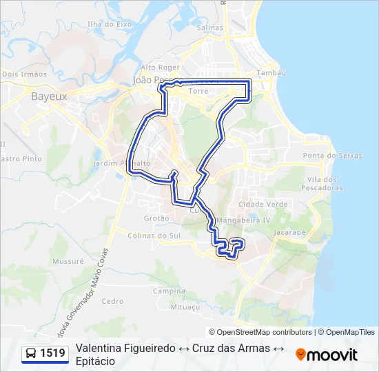 1519 Bus Line Map
