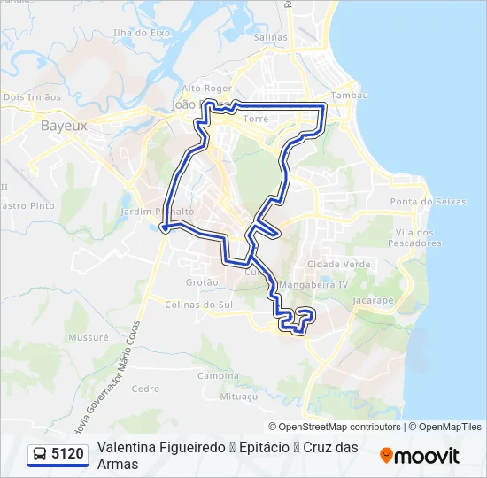 5120 Bus Line Map
