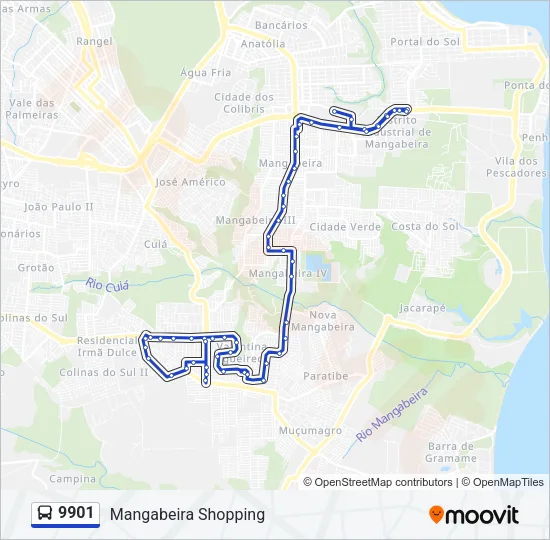 9901 Bus Line Map