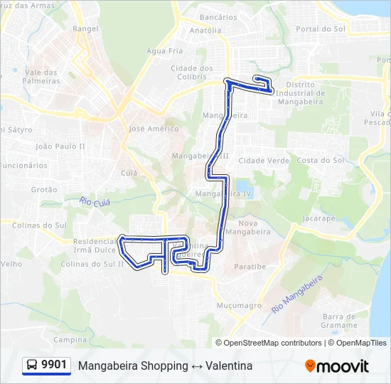 9901 Bus Line Map