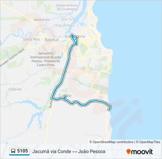 5105 Bus Line Map