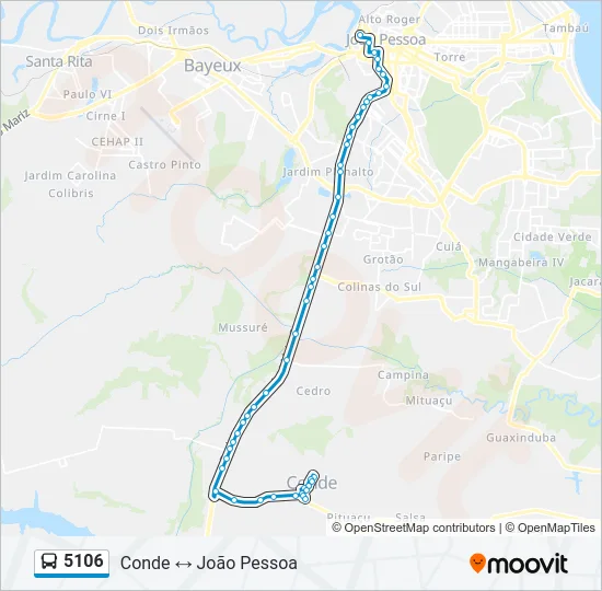 5106 Bus Line Map