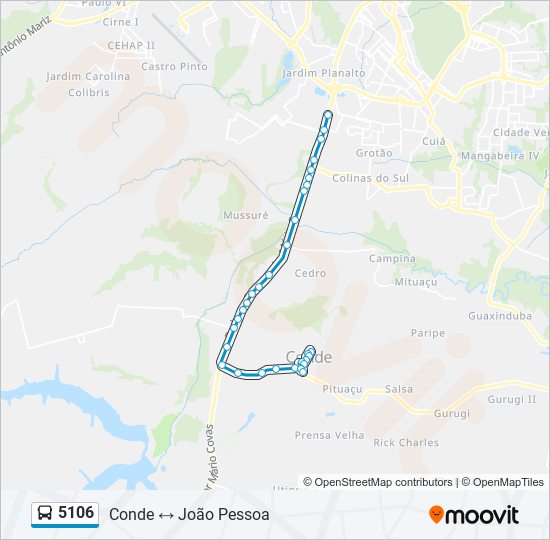 5106 bus Line Map