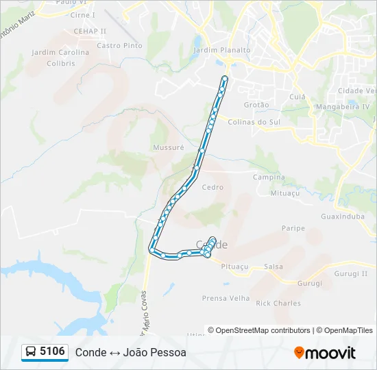 5106 Bus Line Map
