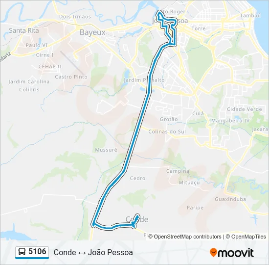 5106 Bus Line Map