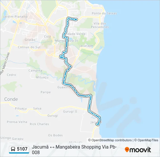 5107 Bus Line Map